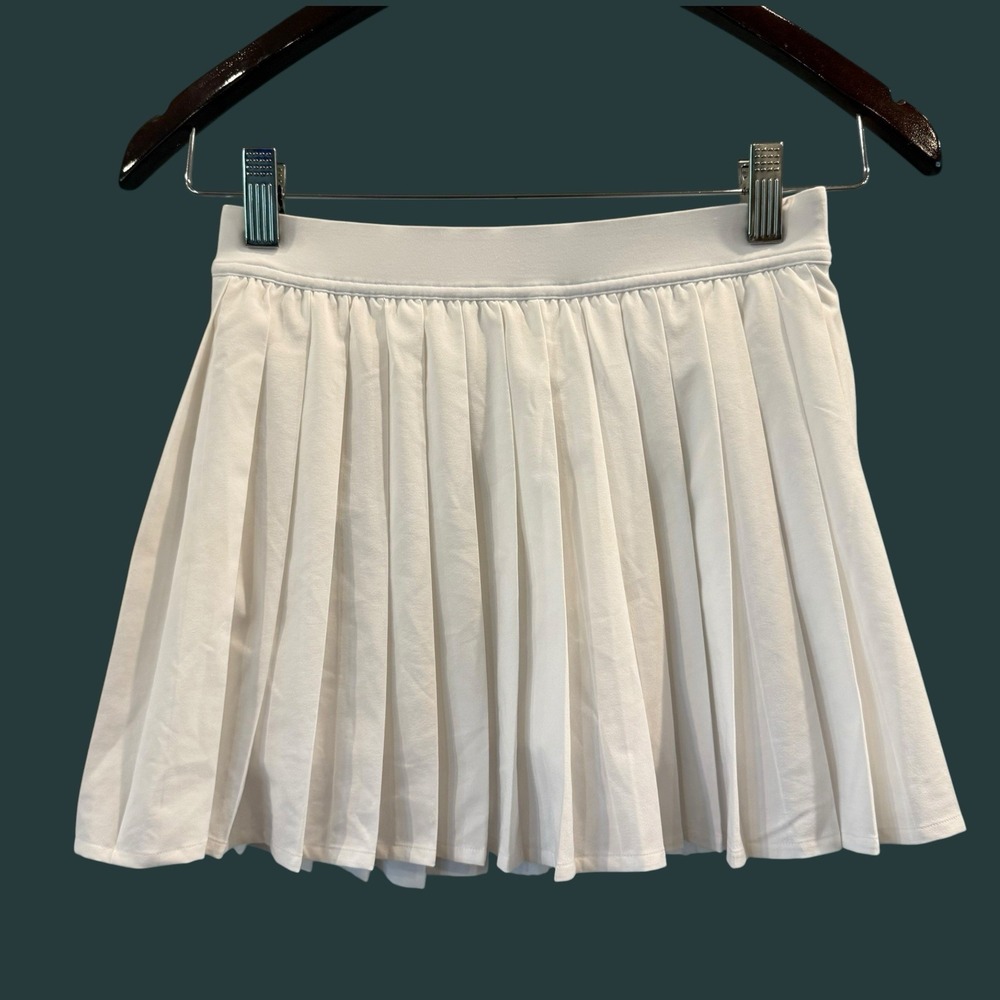 Lululemon Skort Womens 4  Varsity High Rise Pleated Tennis Skirt White Active